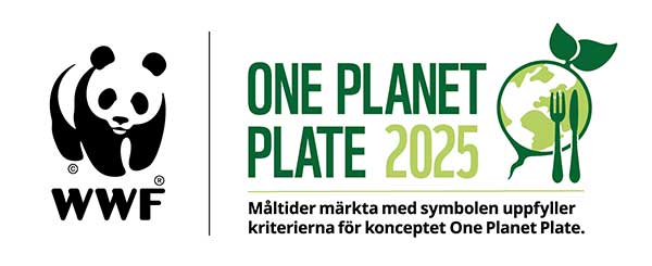 certifieringar från WWF och One plate planet